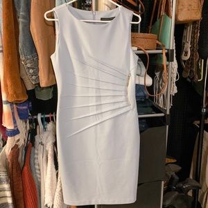 Knee length light blue dress